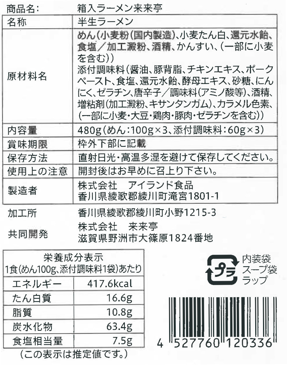 有名ラーメン頒布会の3月ラベル1枚目