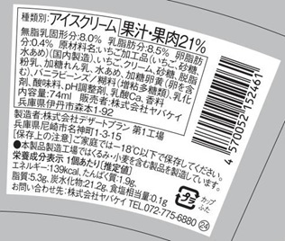 あまおうスイーツ頒布会の3月ラベル