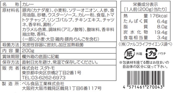 こだわりレトルトカレー頒布会の7月ラベル2