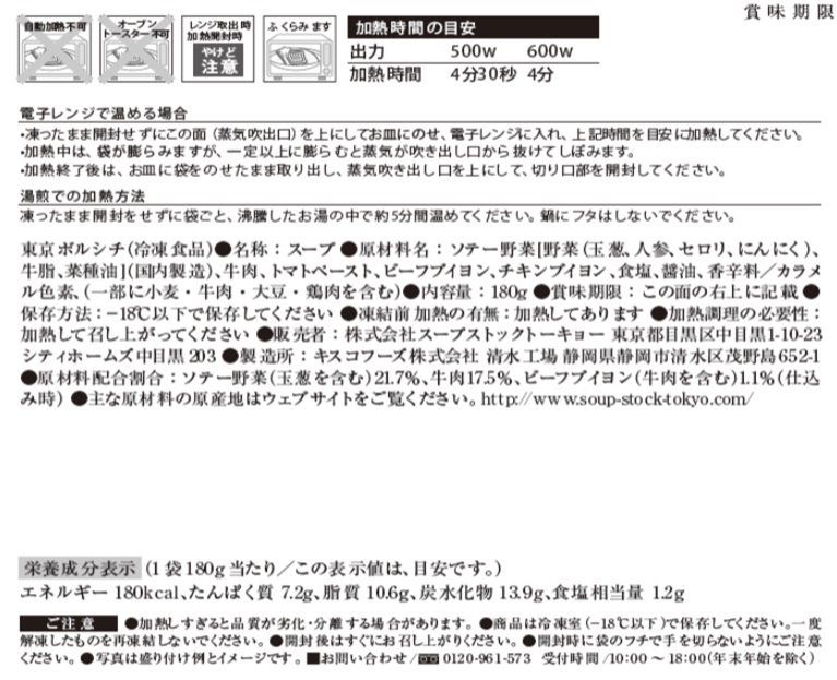 スープストックトーキョー頒布会（５個セット）の2月ラベル1