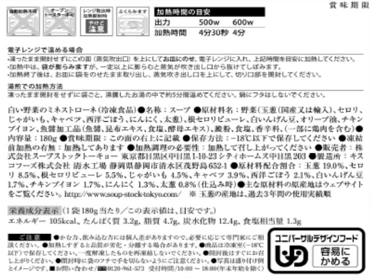 スープストックトーキョー頒布会（７個セット）の1月ラベル7