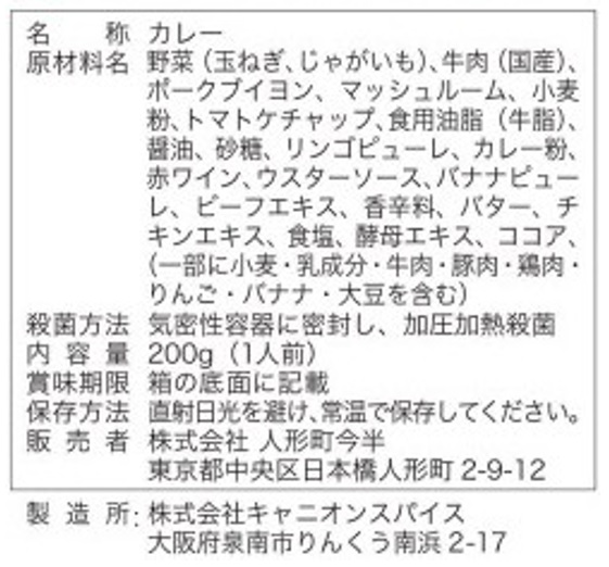 人形町今半頒布会の1月ラベル1