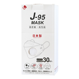 日本製　Ｊ－９５　４層構造立体マスク（ＲＮ）　ホワイト３０枚入