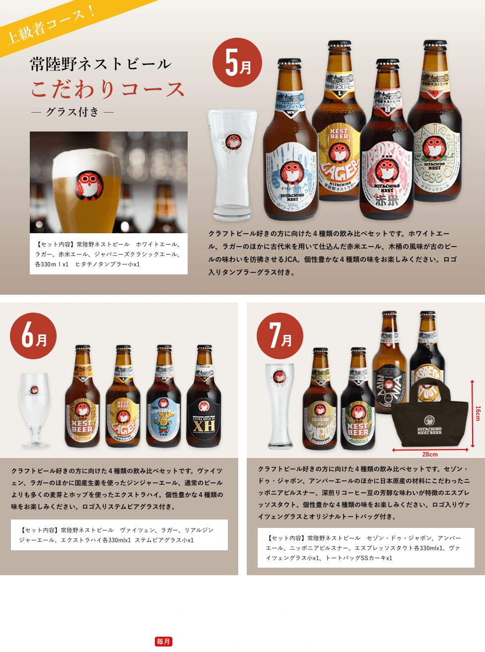 常陸野ネストビール こだわりコース