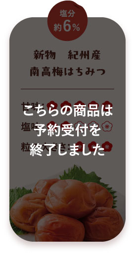 新物 紀州産南高梅はちみつ/こちらの商品は予約受付を終了しました