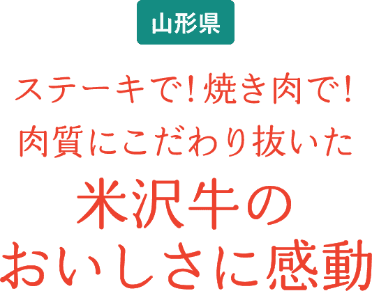 山形県 ステーキで！焼き肉で！肉質にこだわり抜いた米沢牛のおいしさに感動