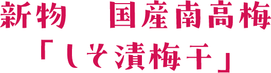 新物 国産南高梅「しそ漬梅干」
