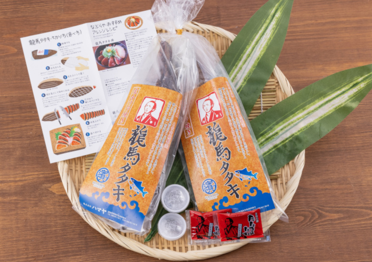 「鰹タタキ「龍馬タタキ」セット 300g×2、タレ・塩付き」の包材画像