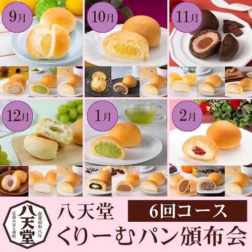 八天堂くりーむパン頒布会６回コース