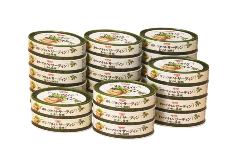「オリーブオイルサーディン　１００ｇ×２４缶」の包材画像