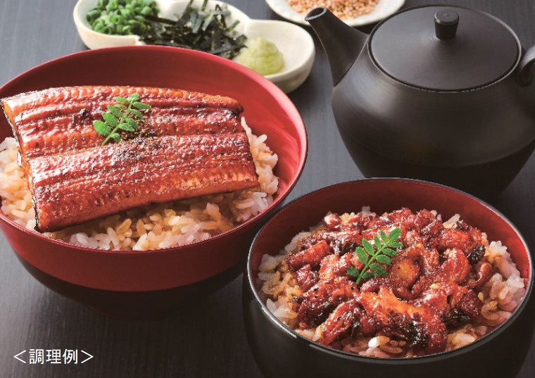 「三河一色産うなぎ蒲焼セット　鰻蒲焼カット・きざみ鰻　各４袋」の商品画像