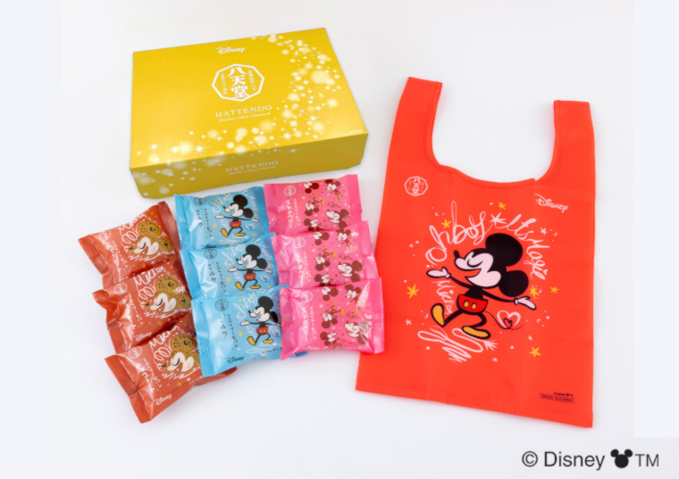 「八天堂【Ｄｉｓｎｅｙ】ミッキーマウス／ミニくりーむパン　９個詰合せエコバッグ付き」の商品画像