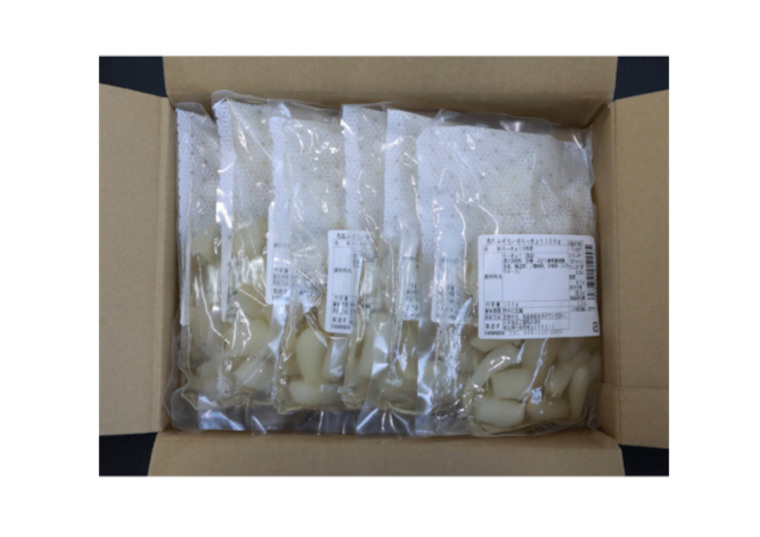 「鳥取砂丘ふぞろい甘らっきょう　１６０ｇ×７個入」の包材画像