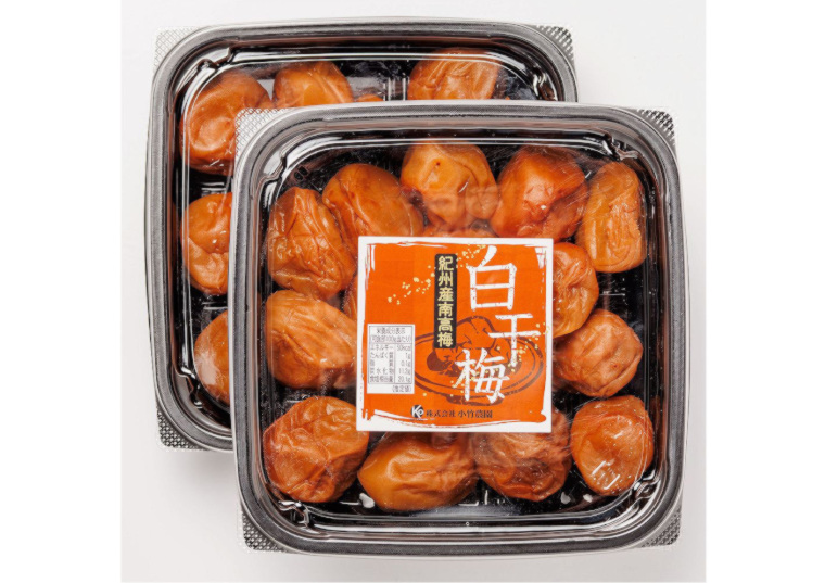 「紀州南高梅　白干梅（塩分２０％）　３５０ｇ×２個入」の包材画像
